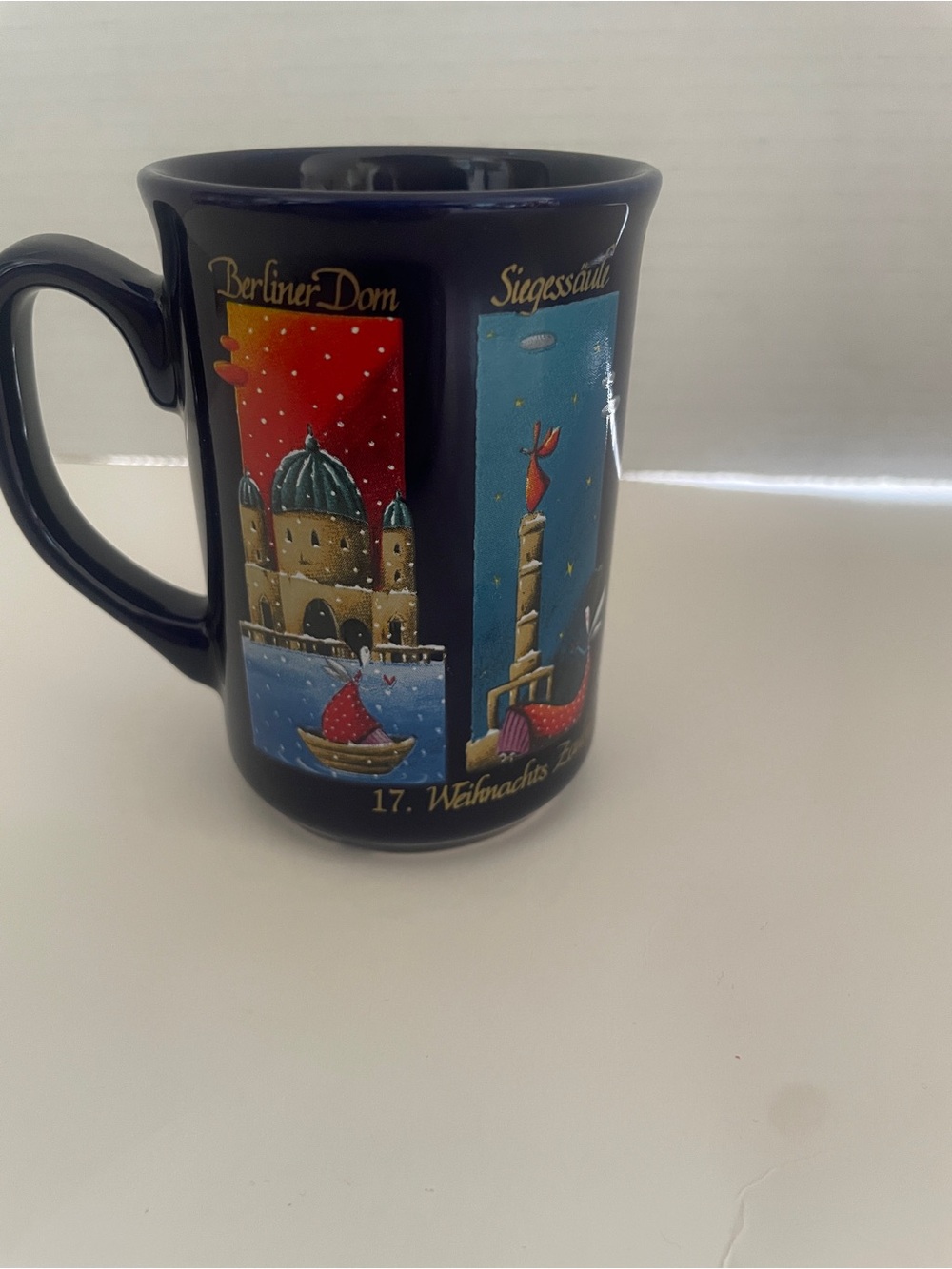 Berliner Dom Navy Ceramic Holiday Mug